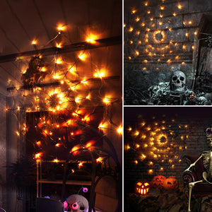 Dekorative spindelvævs-LED lys til Halloween