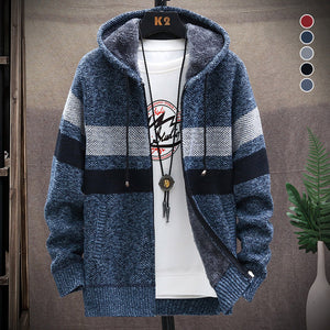 Stribet herresweatshirt