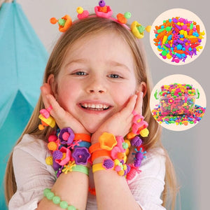 💍Fremstillingssæt til børnesmykker med snapspænde perler