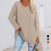 Indlæs billede til gallerivisning Drop Sleeve Bluse med V-udskæring
