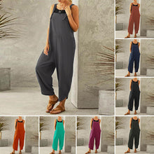 Indlæs billede til gallerivisning Ensfarvet afslappet jumpsuit (Dame)
