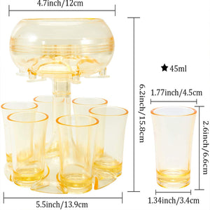 Dispenser og holder til 6 shotglas