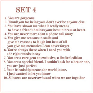 "Reasons Why You Are My Friend" Venskabsgave