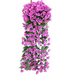Kunstig blomsterkurv til ophængning