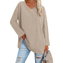 Indlæs billede til gallerivisning Drop Sleeve Bluse med V-udskæring

