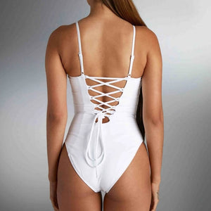 One-Piece badedragt med flettet ryg