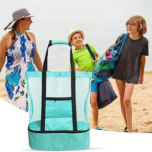2-i-1 tote-bag i mesh med aftagelig sektion