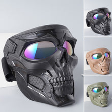 Indlæs billede til gallerivisning Ride/MC kraniemaske med briller
