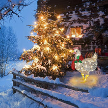 Indlæs billede til gallerivisning Lysende kylling med tørklæde juledekoration
